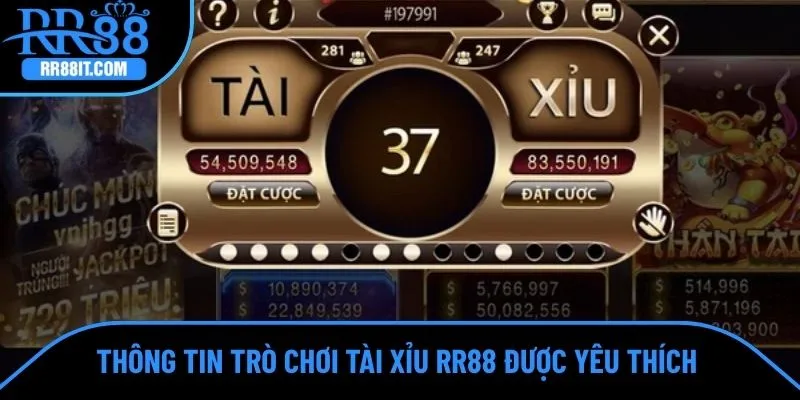 Thông tin trò chơi tài xỉu RR88 được yêu thích 